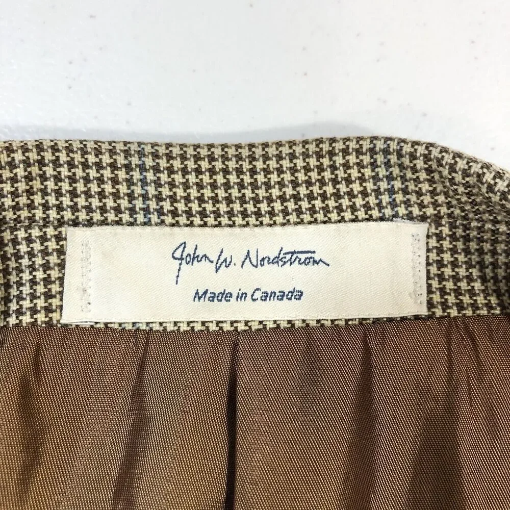 John W Nordstrom Loro Piana Cashmere, Silk Houndstooth Men's Blazer 48R Canada